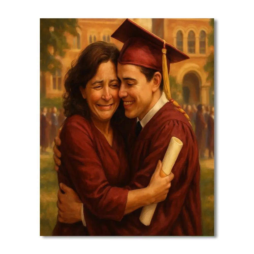 Graduation Day Hug Paint by numbers art