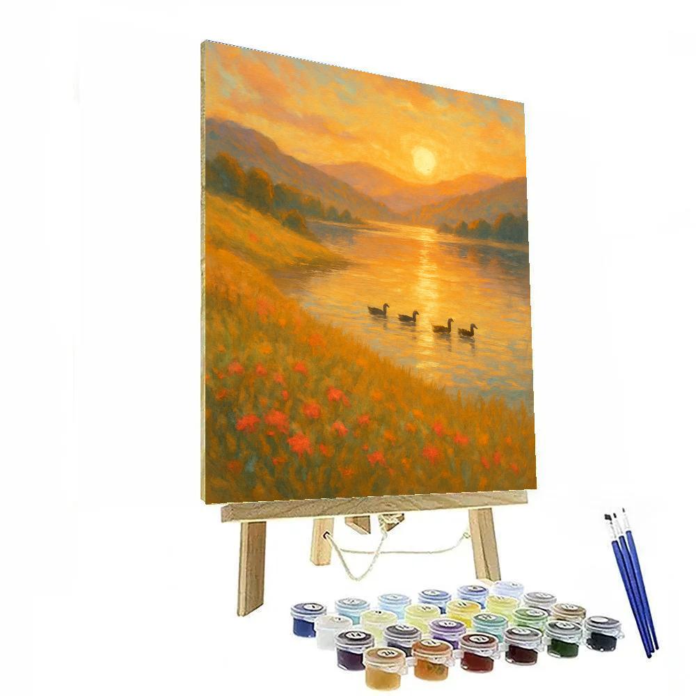 Sunset Meadow Overlook Paint by numbers art
