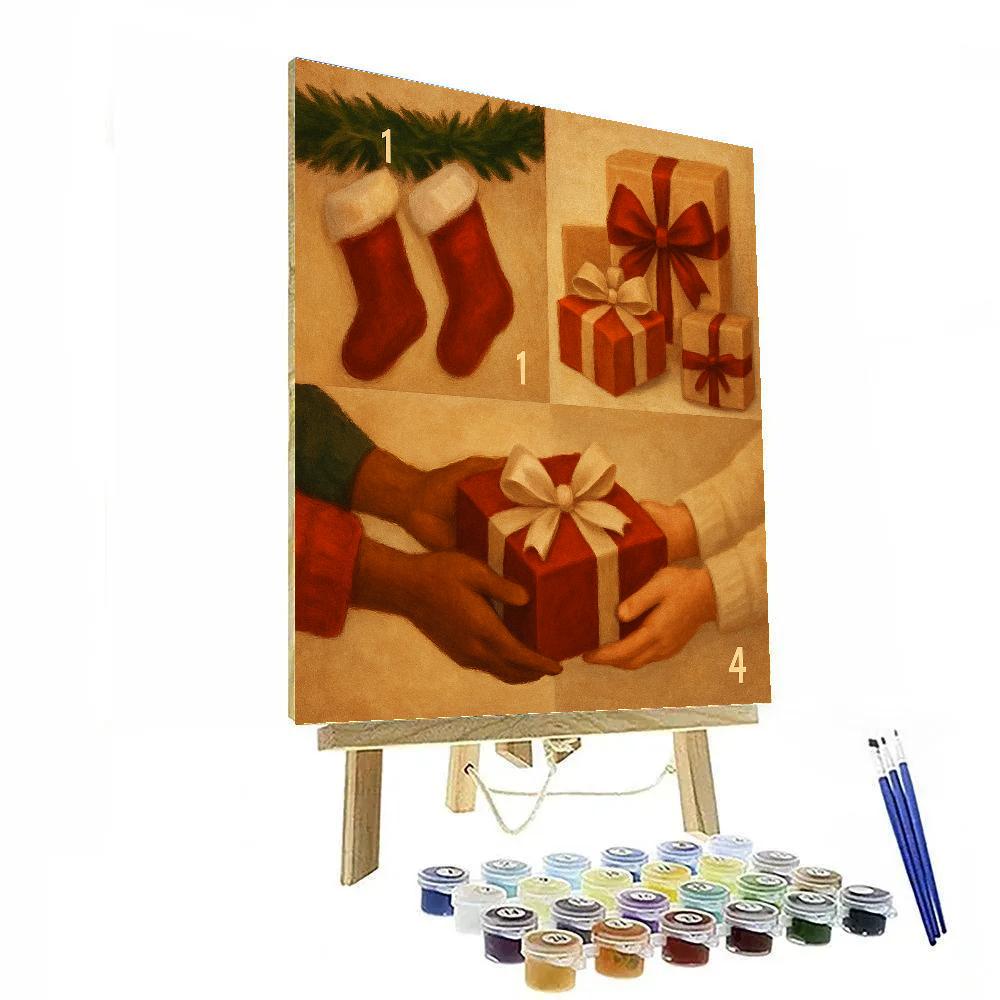 Gifts By The Fireplace Numbered painting kits
