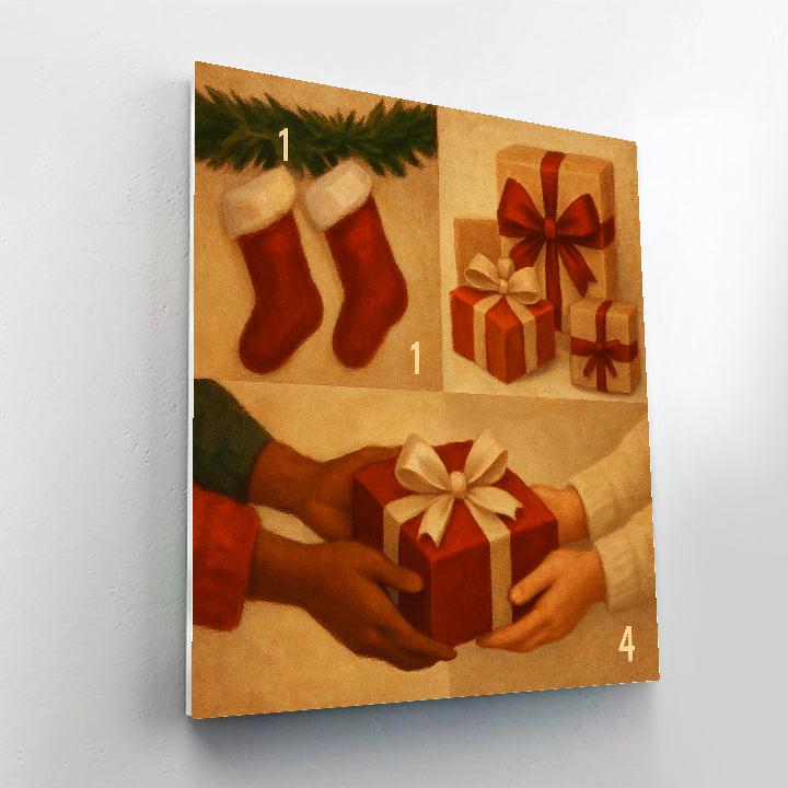 Gifts By The Fireplace Numbered painting kits