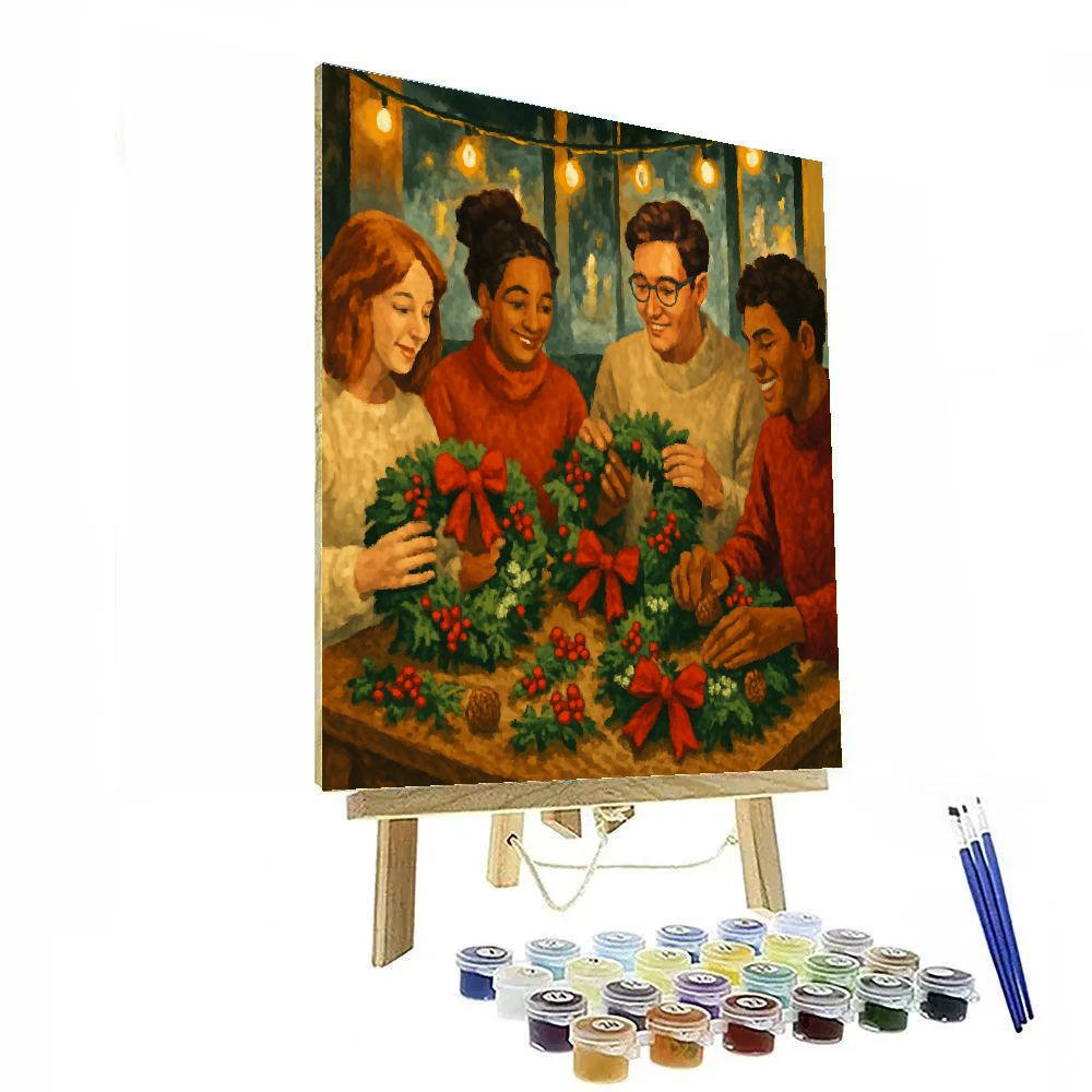 Wreath-Makers Alley Paint by numbers art