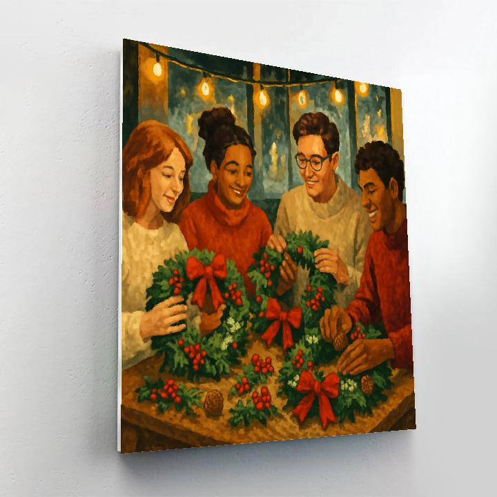 Wreath-Makers Alley Paint by numbers art