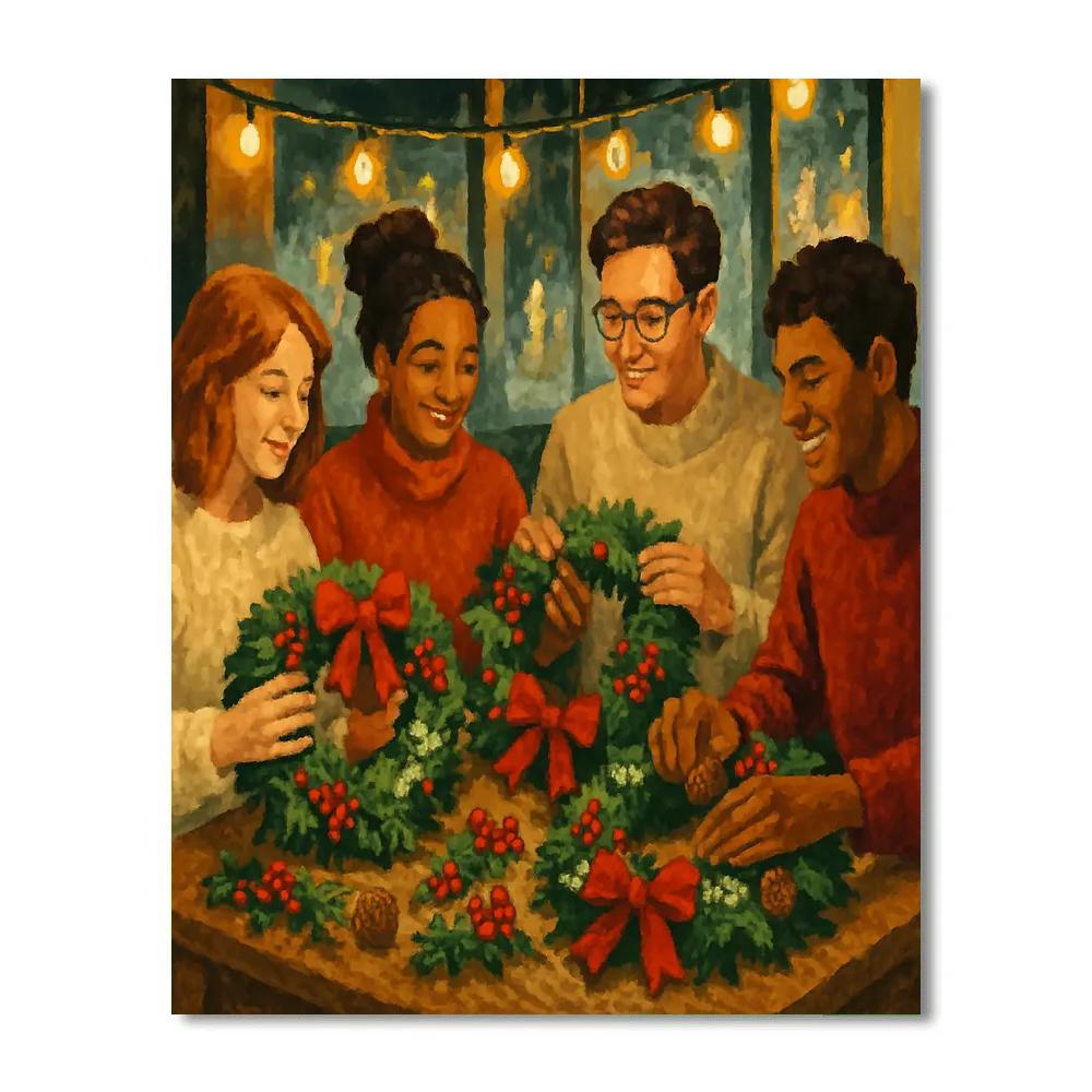 Wreath-Makers Alley Paint by numbers art