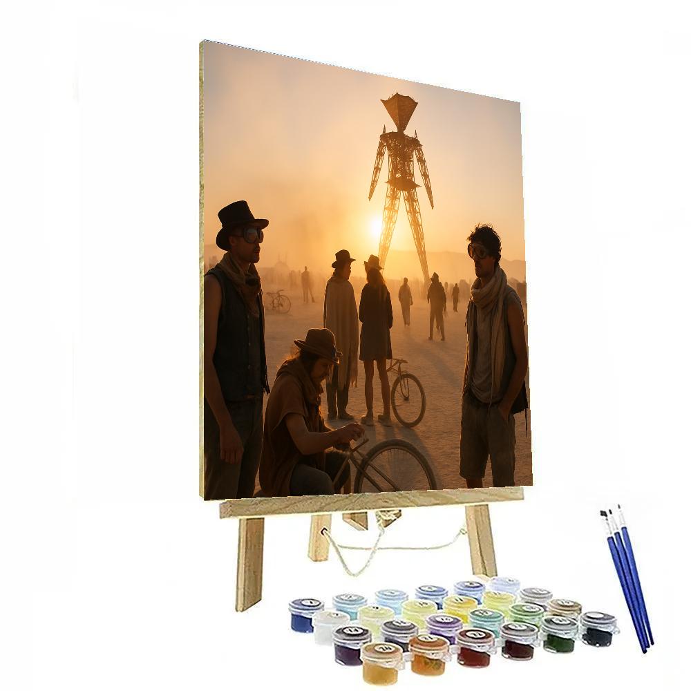 Burning Man Playa Art Installation paint by color