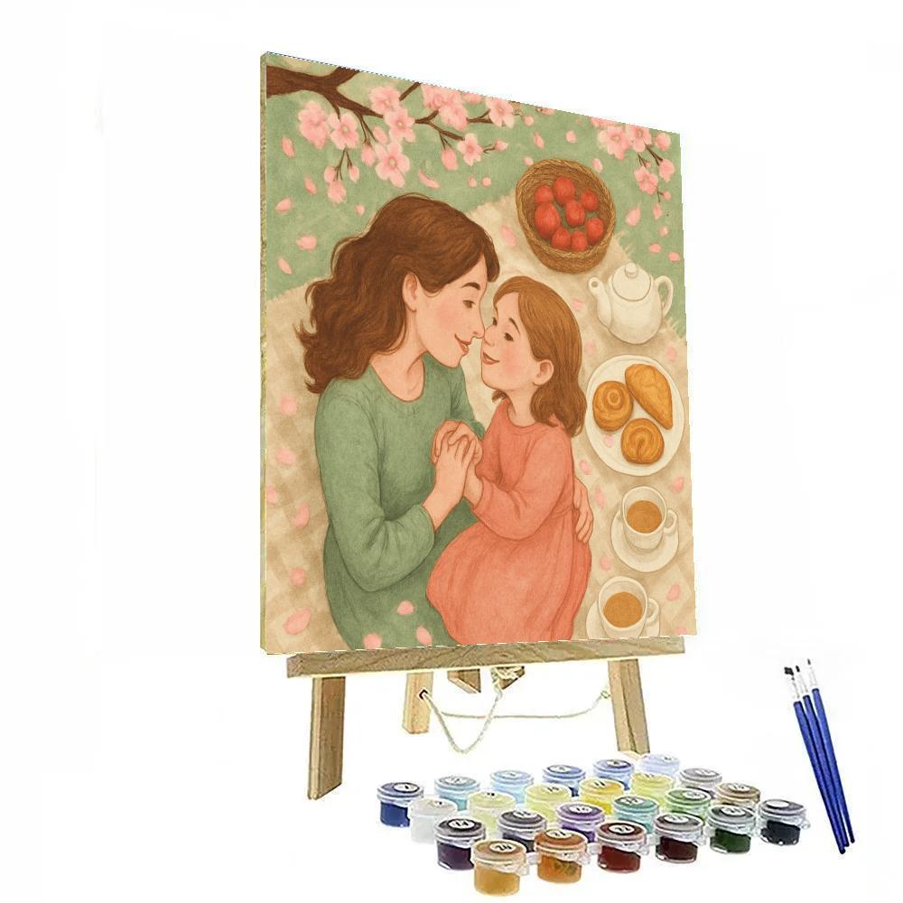 Floral Picnic Embrace paint by numbers