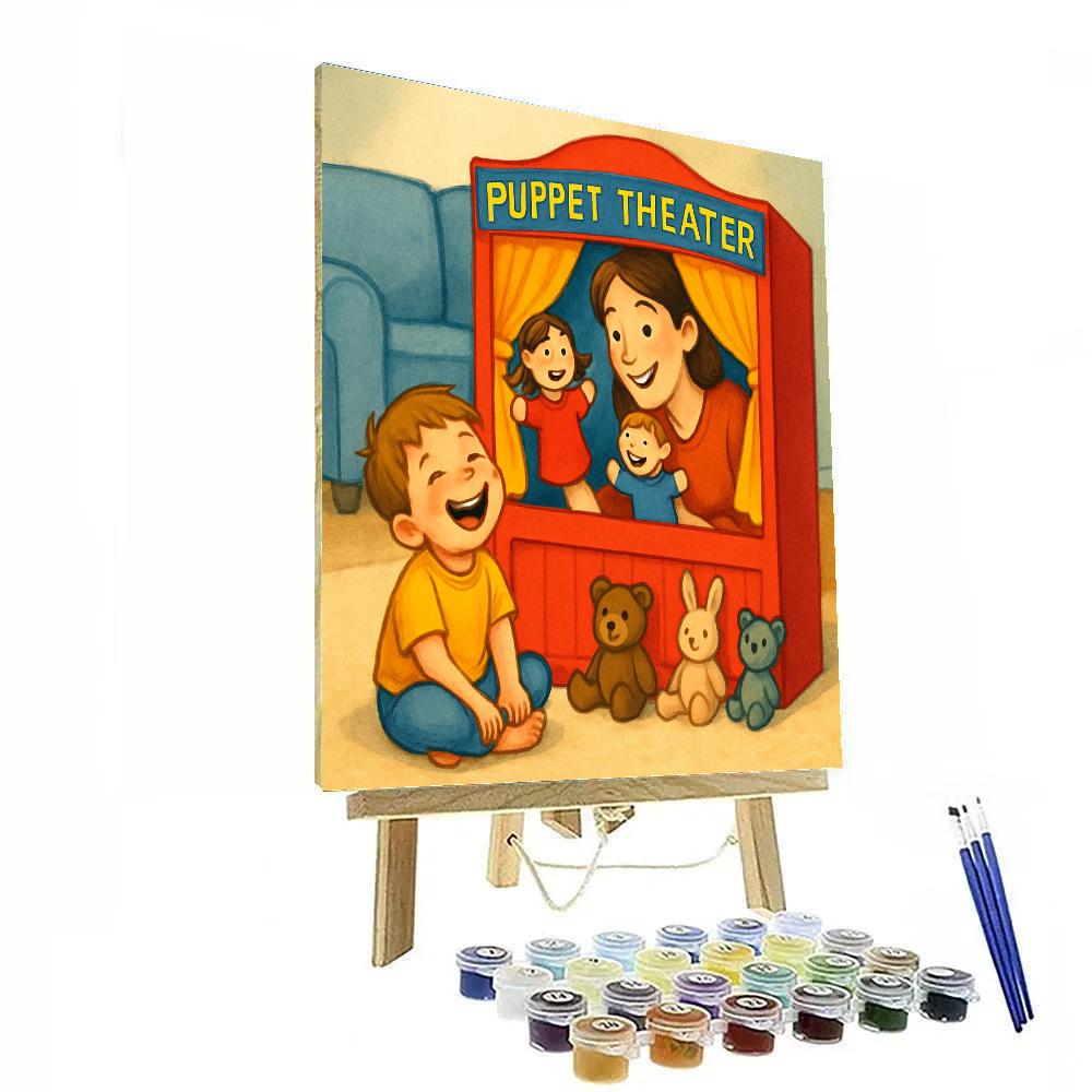 Puppet Theater Giggle Number painting