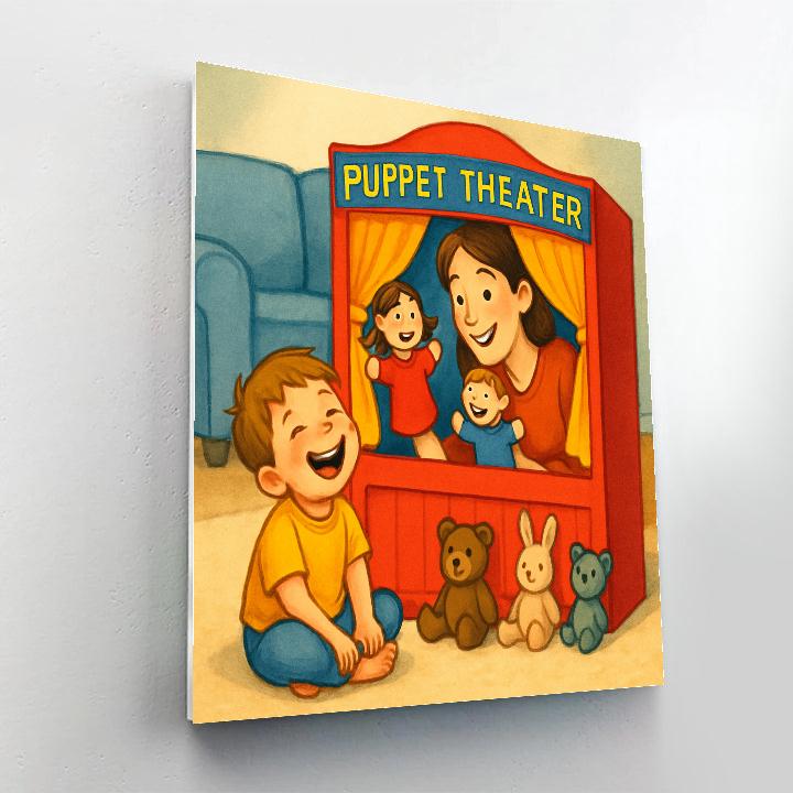 Puppet Theater Giggle Number painting
