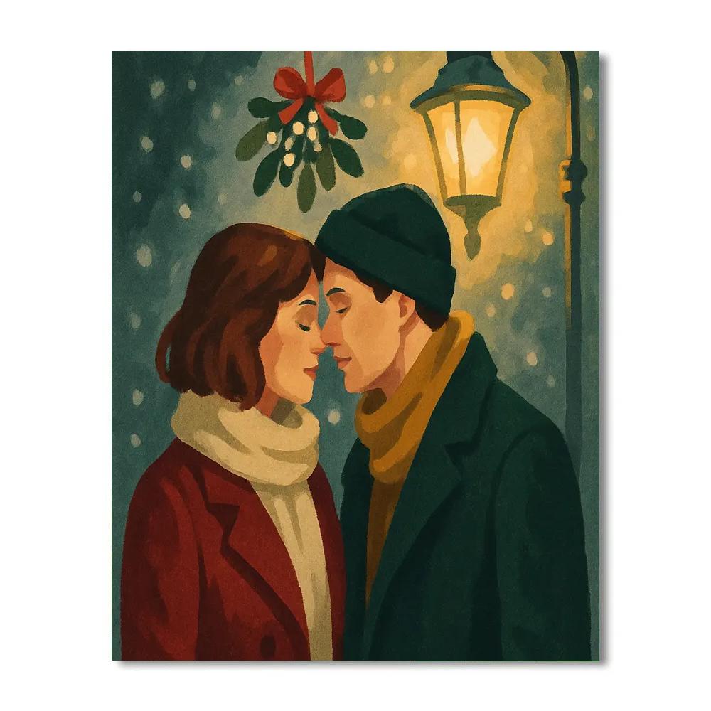 Midnight Mistletoe Painting by numbers kit