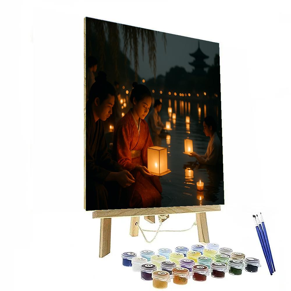 Lantern Festival River Release Paint by numbers kits