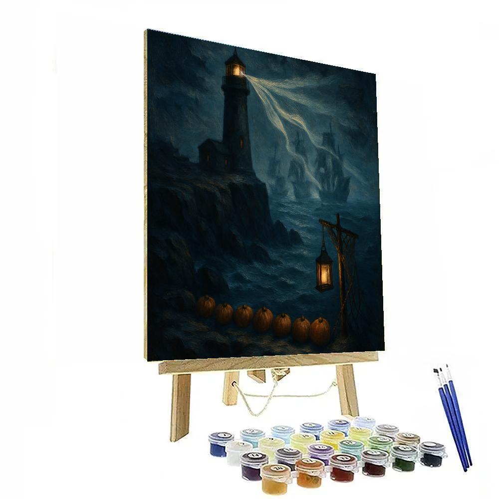 Twilight Lighthouse Haunt paint by number