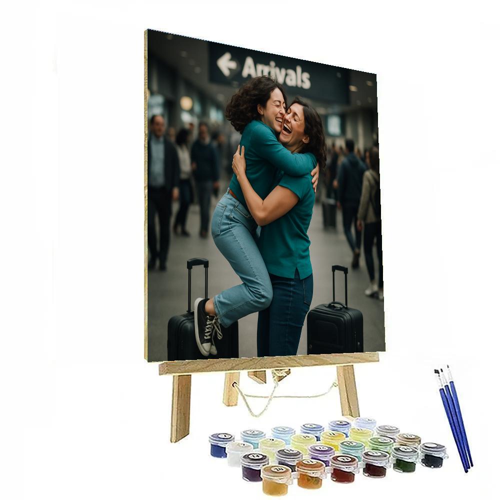 Airport Reunion Joy paint by numbers