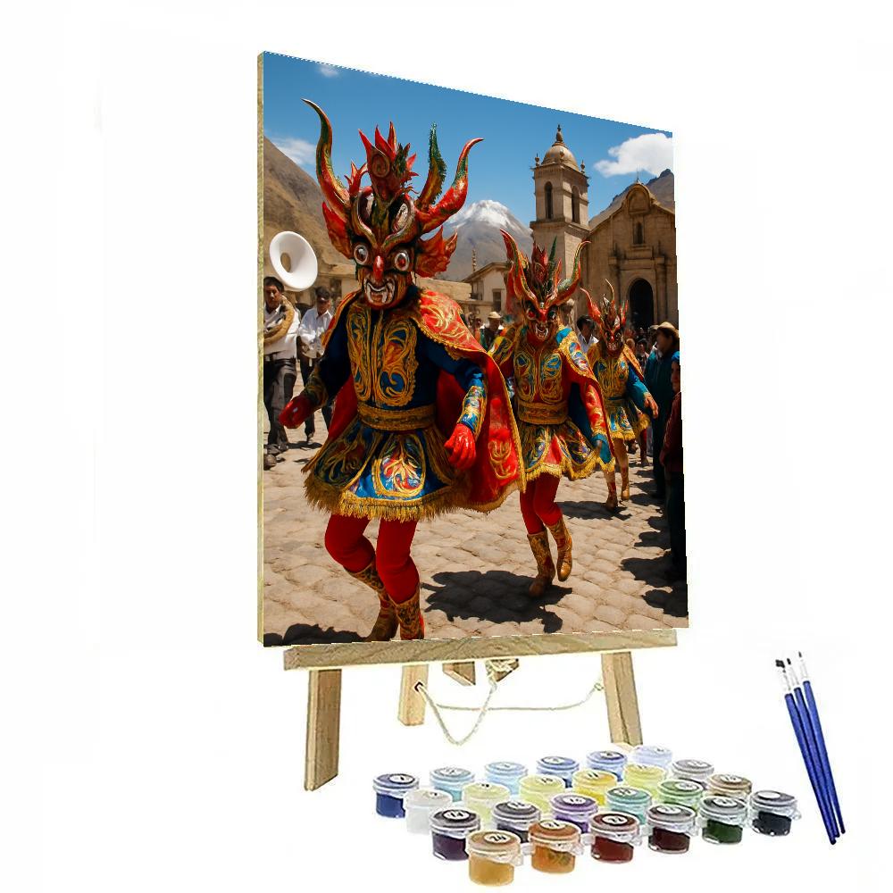 Carnival Diablada Andean Procession painting number kit