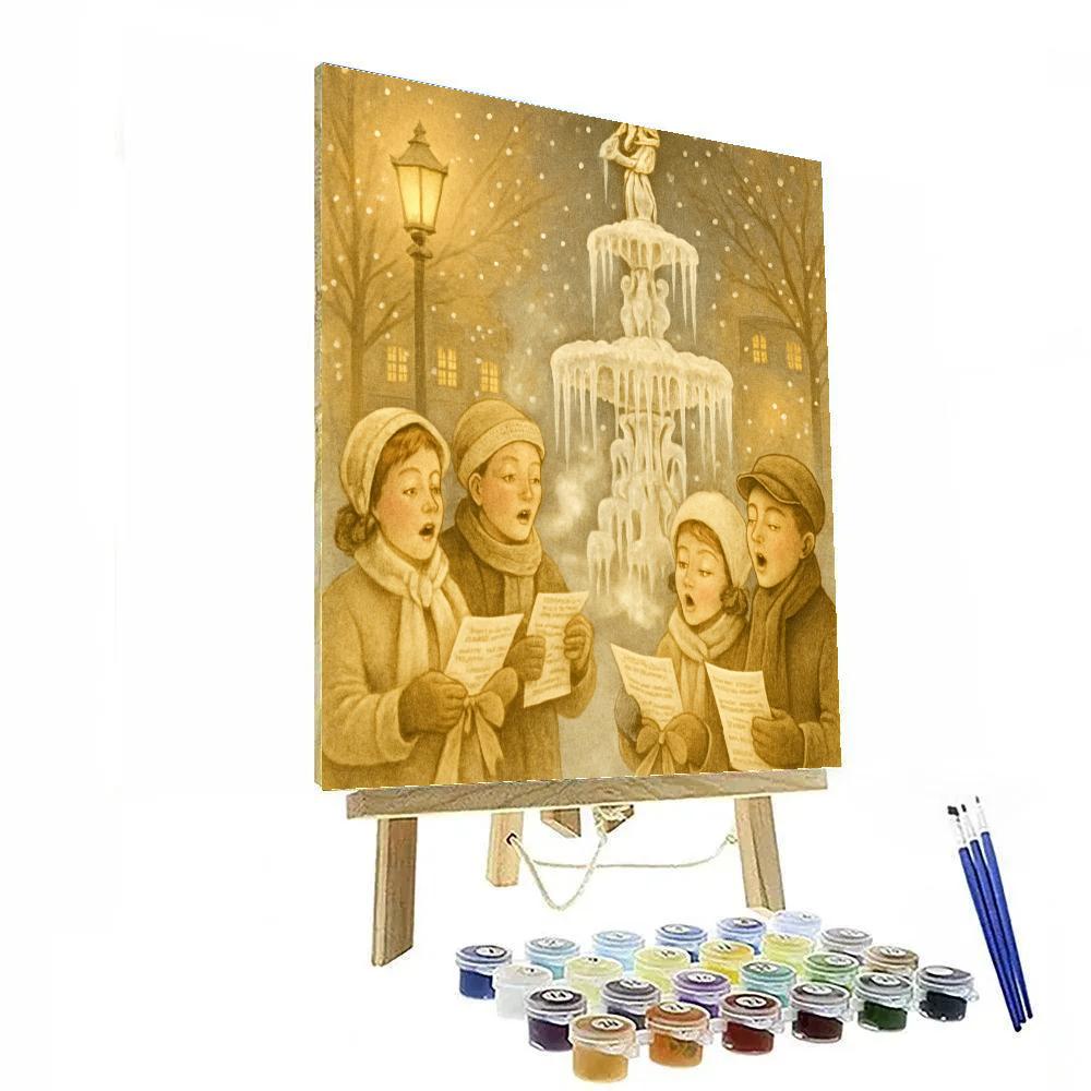 Singers By The Frozen Fountain Number painting