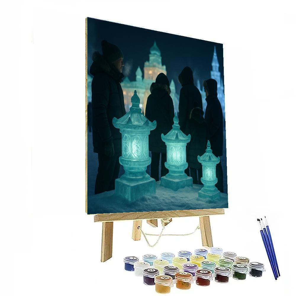 Harbin Ice Lantern Night Paint by numbers art