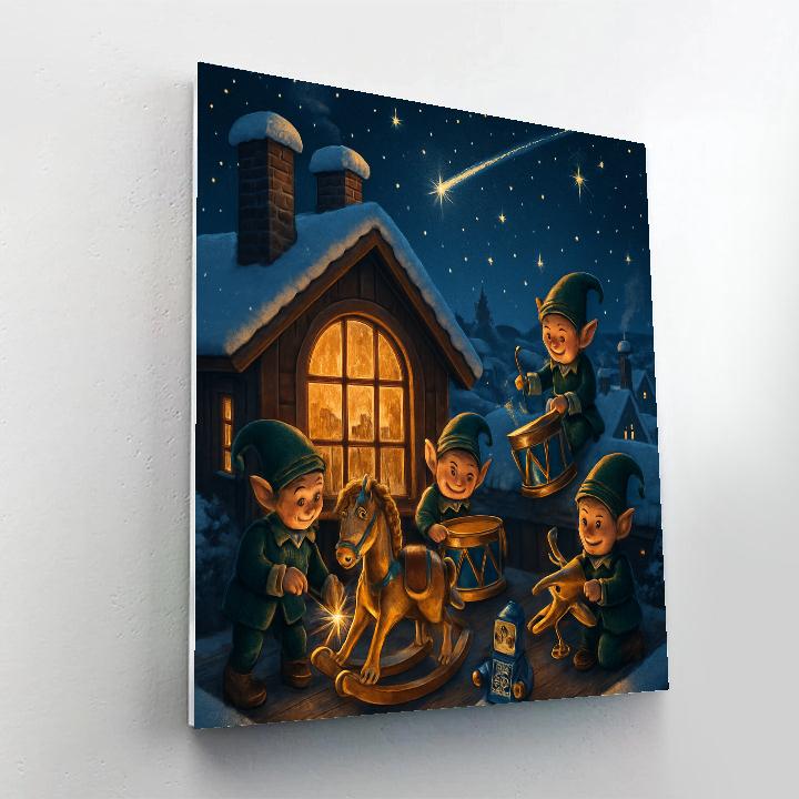 Starlight Toy Workshop paint by numbers