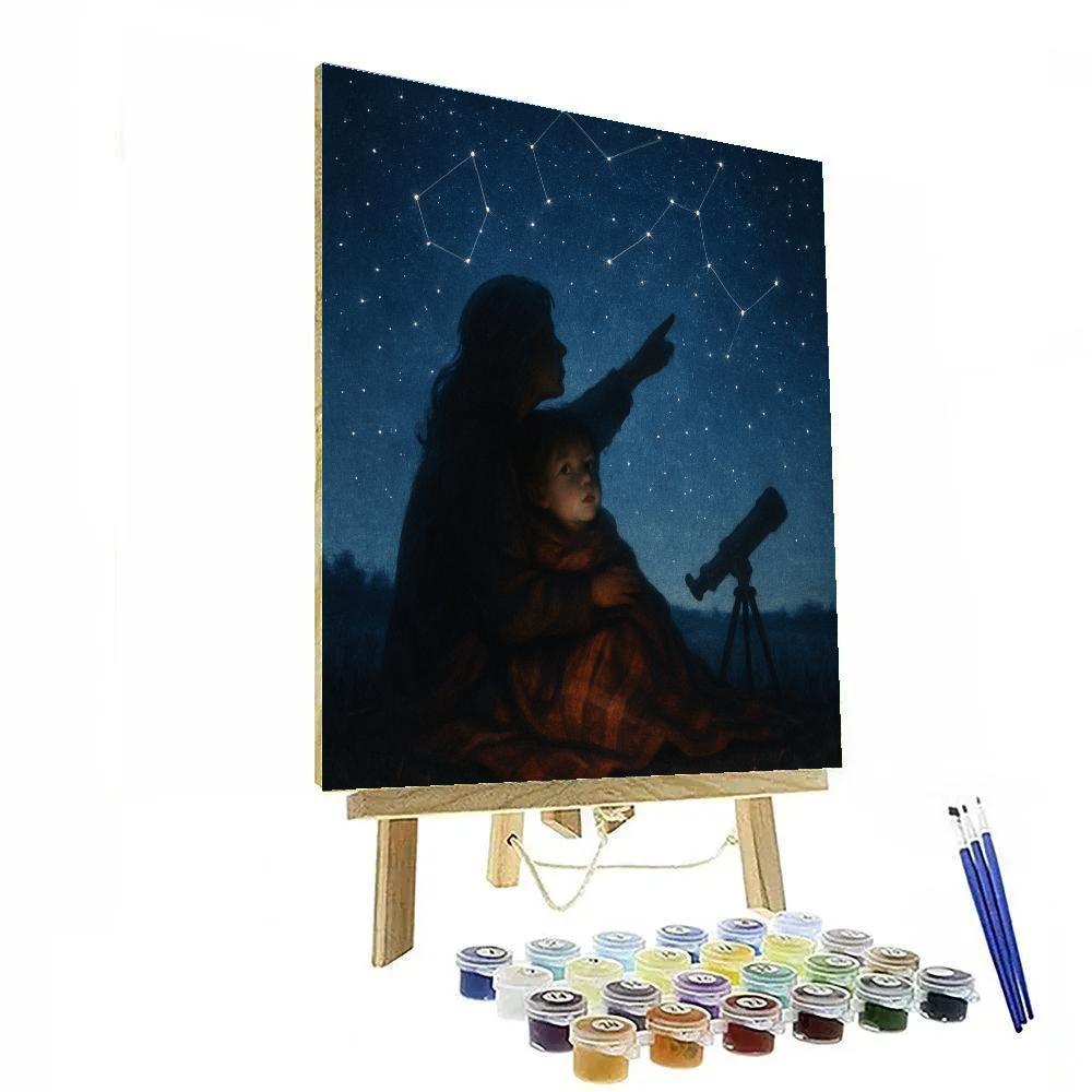 Stargazing Blanket Night paint by color