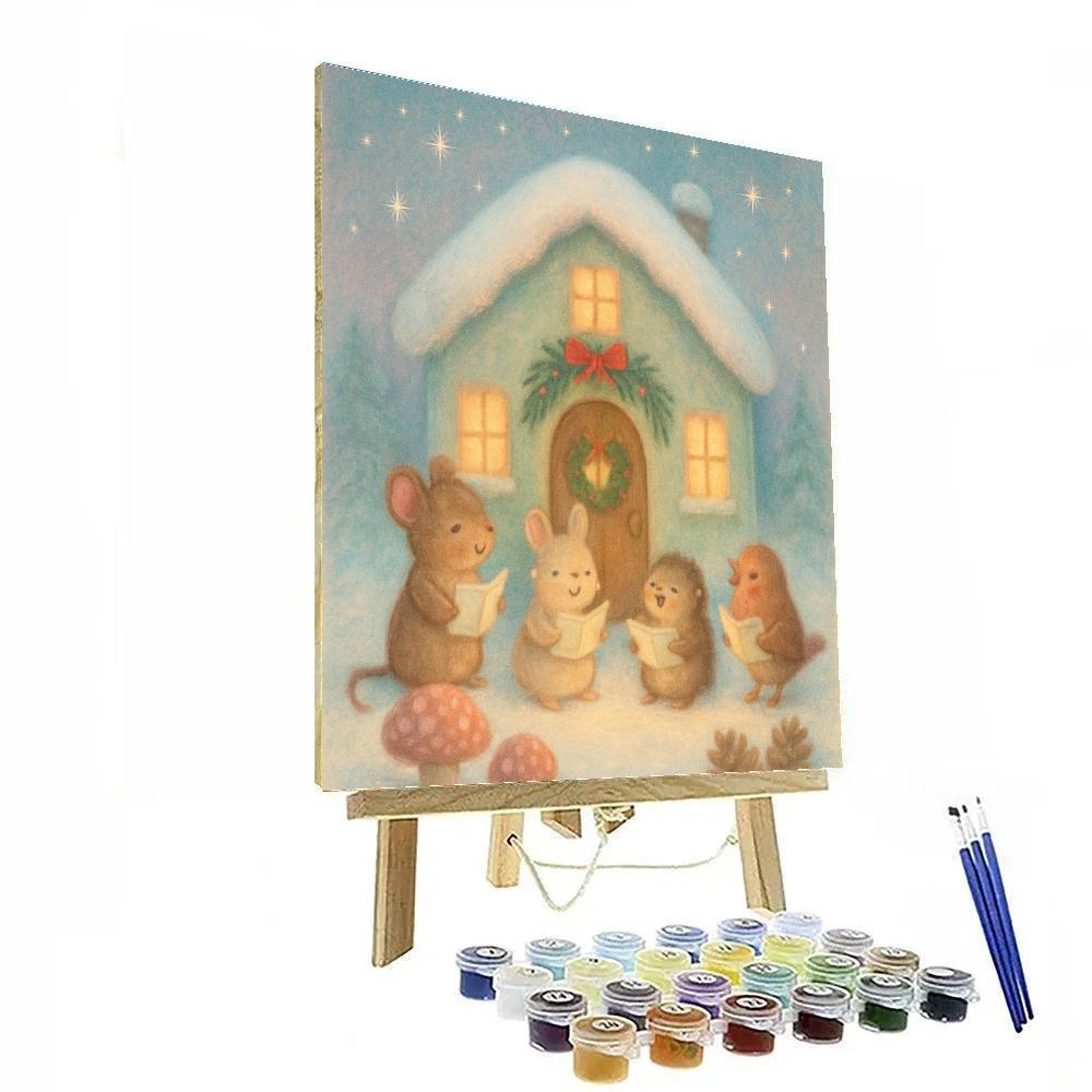 Poppyseed Cottage Choir Paint by numbers art