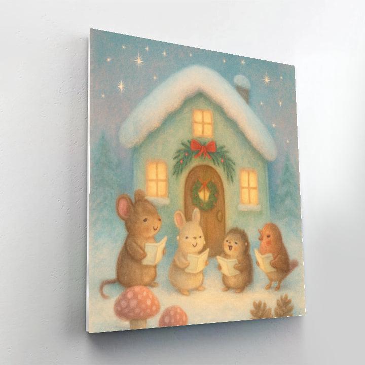 Poppyseed Cottage Choir Paint by numbers art