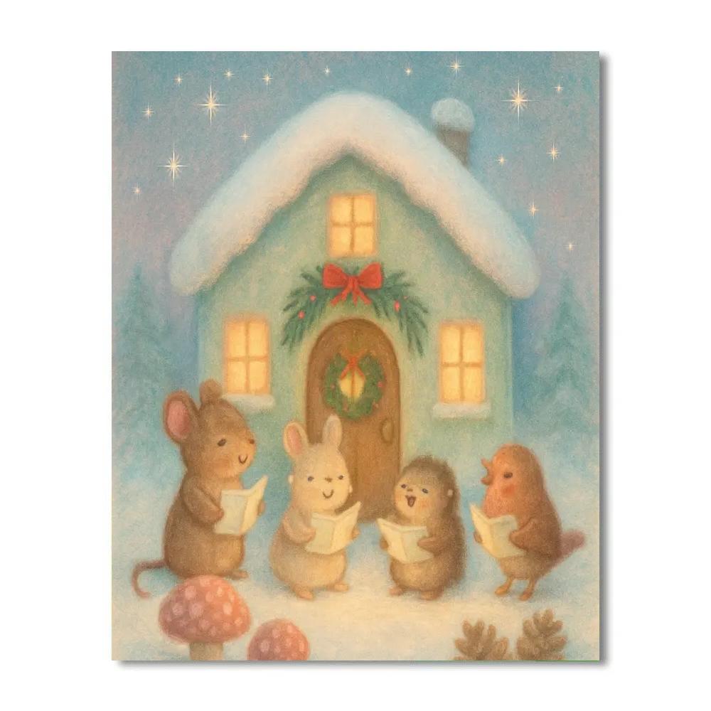 Poppyseed Cottage Choir Paint by numbers art