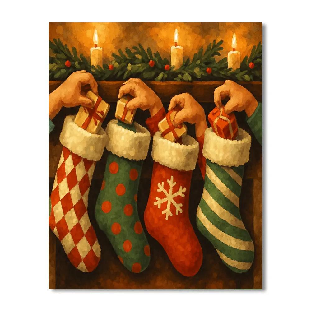 Festival Of Stockings DIY paint by numbers