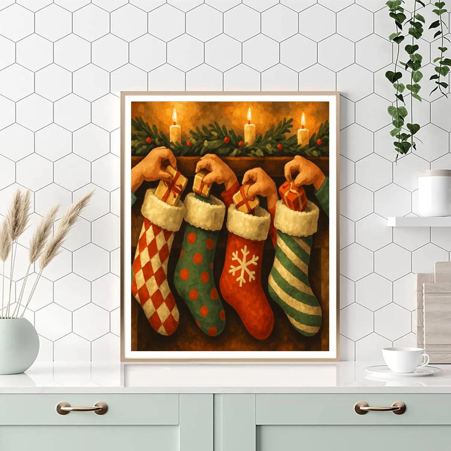 Festival Of Stockings DIY paint by numbers