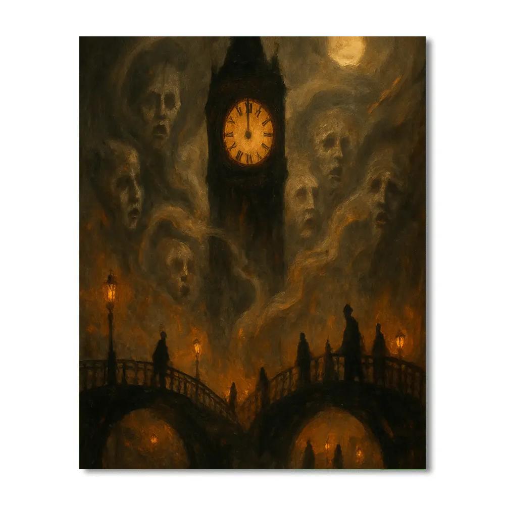 Clocktower Fog Waltz DIY paint by numbers