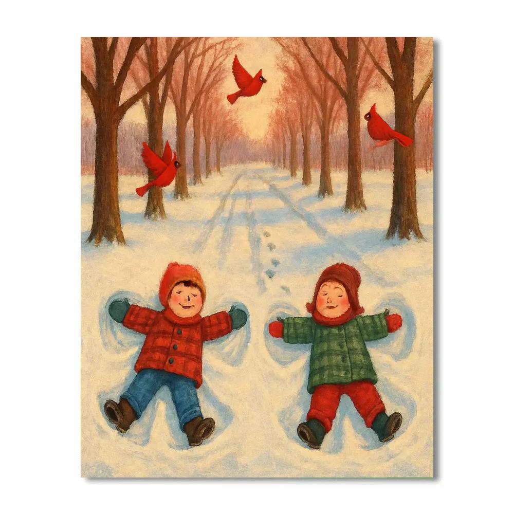 Maple Lane Snow Angels Paint by numbers kits