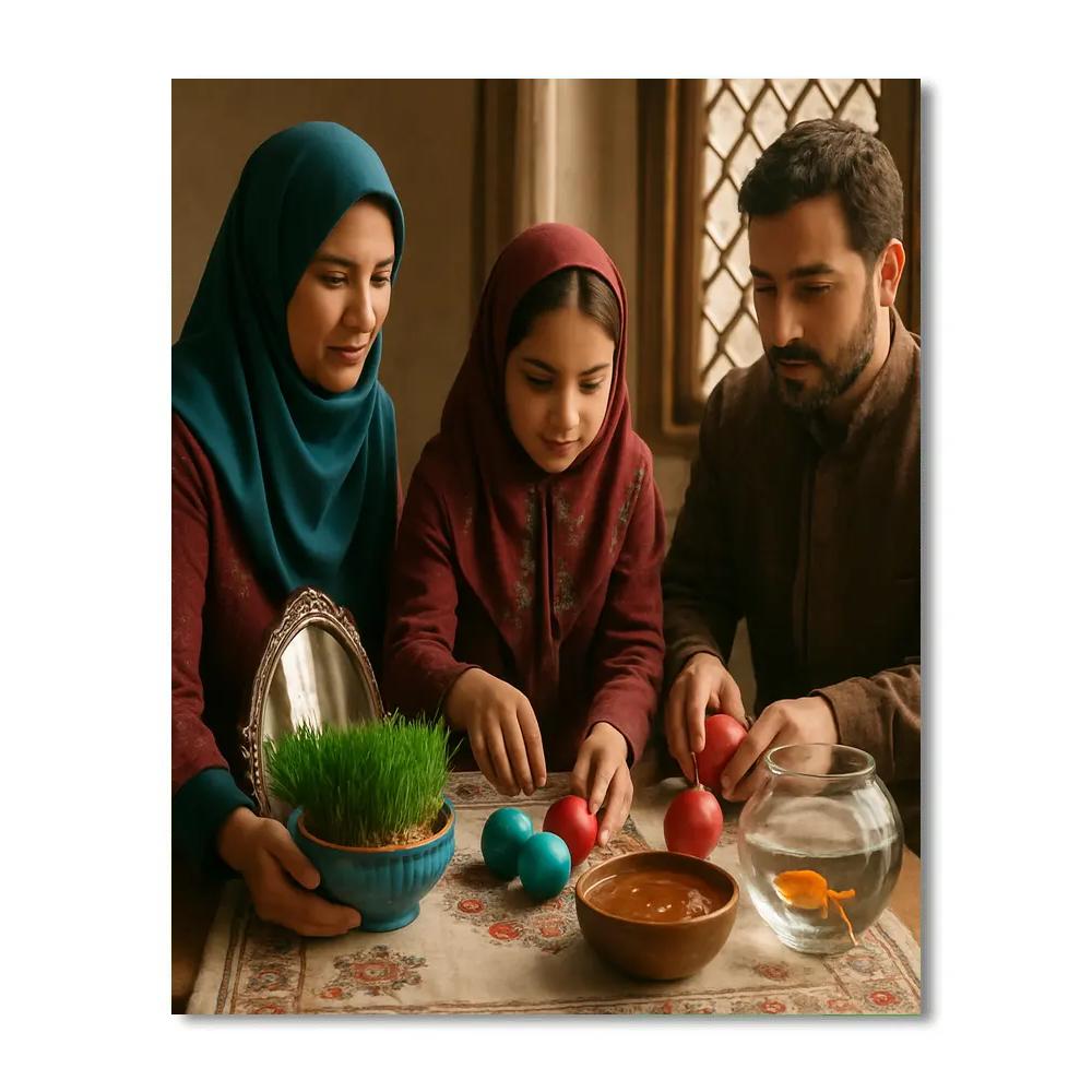 Nowruz Haft Seen Table Celebration Painting by numbers kit