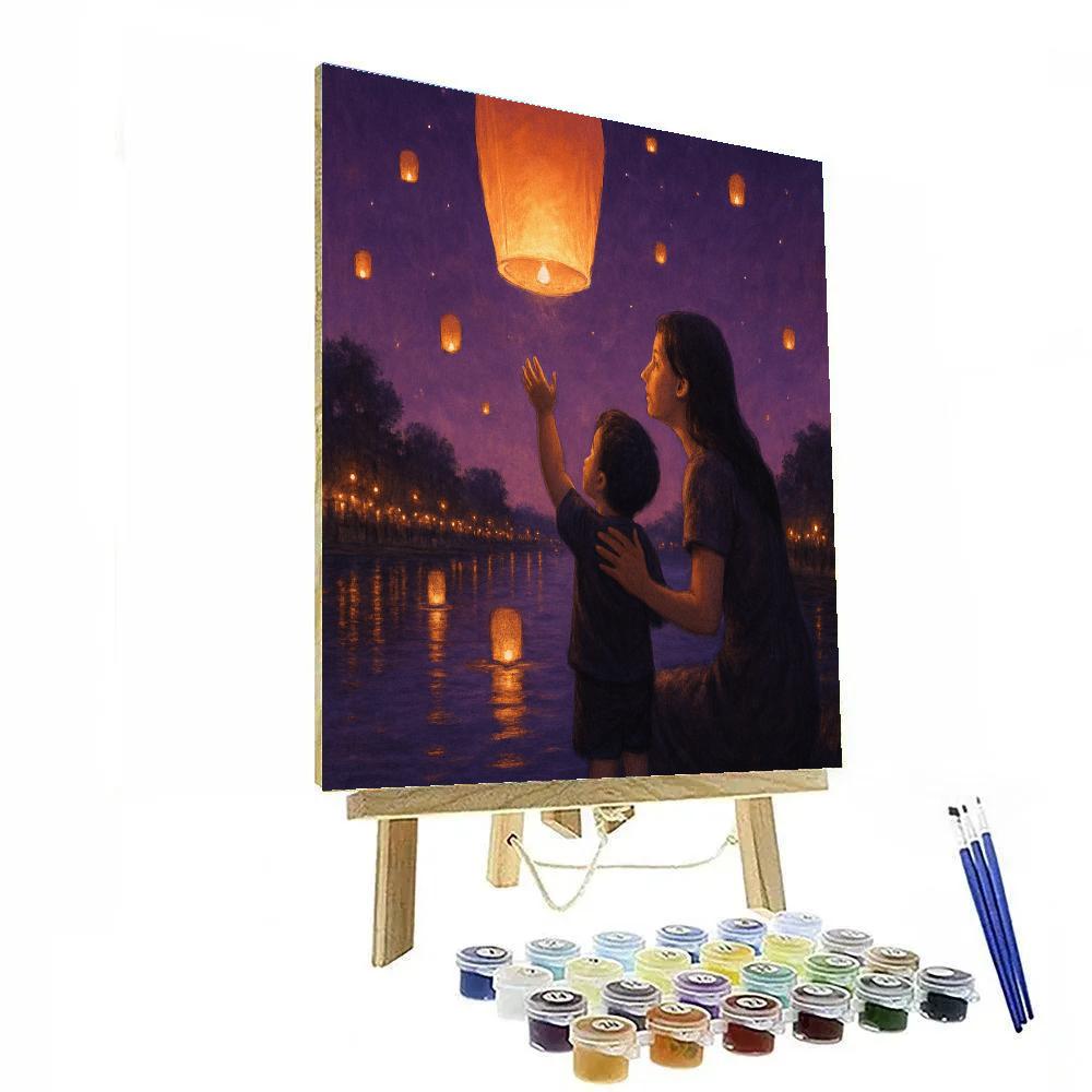 Festival Lantern Release Paint by numbers art