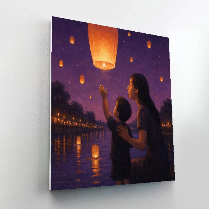 Festival Lantern Release Paint by numbers art