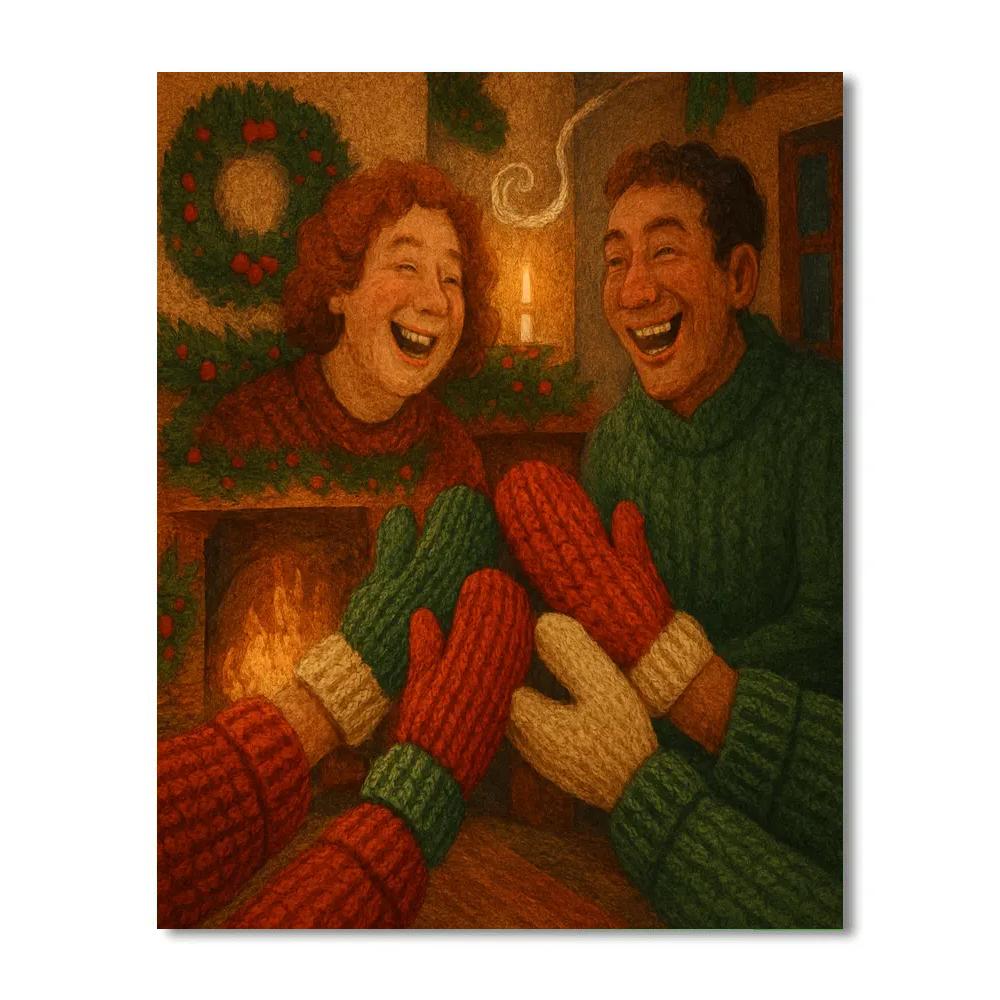 Fireside Mittens Exchange Paint by numbers kits