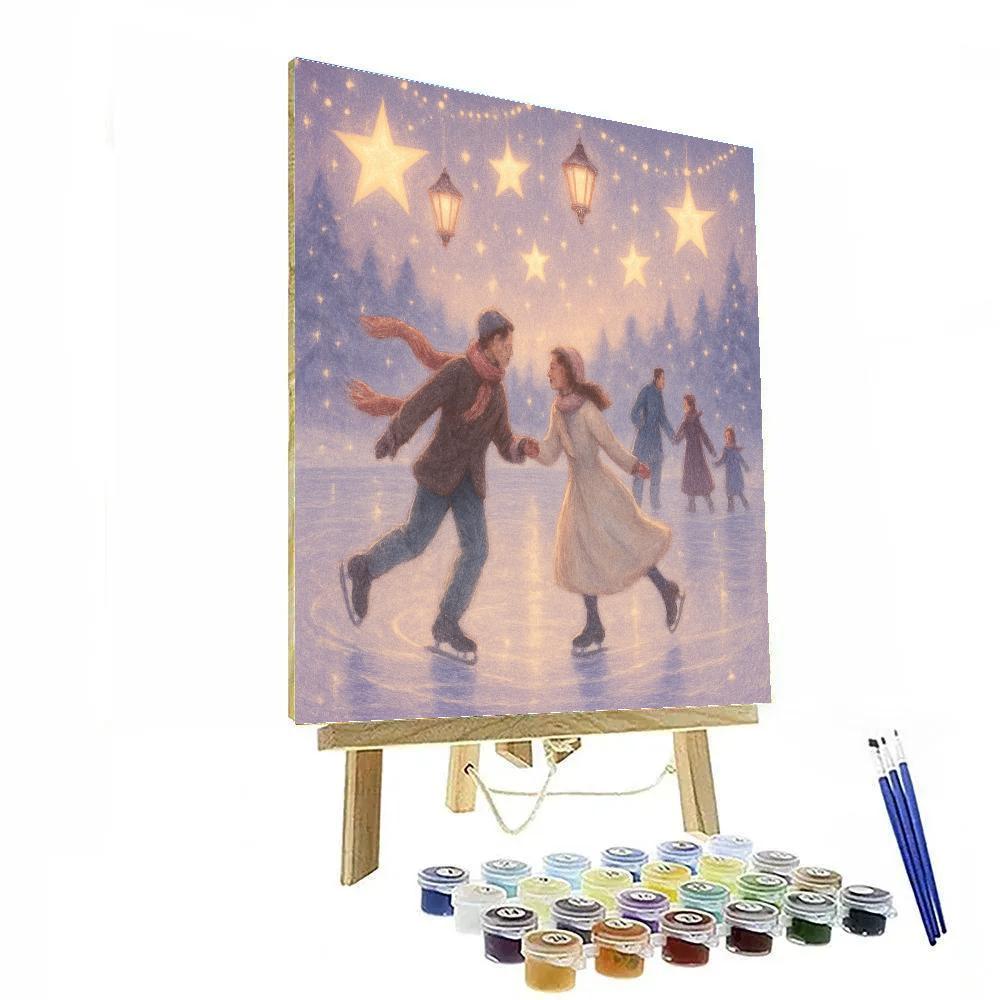 Skaters Under The Star Canopy Paint by numbers art