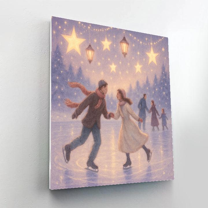 Skaters Under The Star Canopy Paint by numbers art