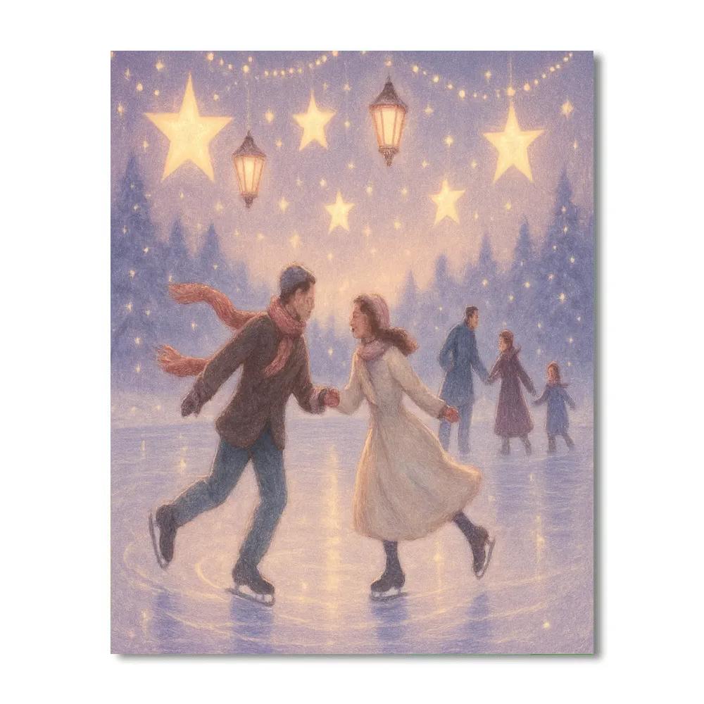 Skaters Under The Star Canopy Paint by numbers art