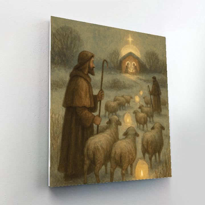 Shepherds And Snow Lanterns paint by number