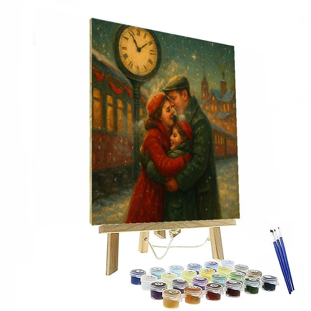 Frosted Train Station Embrace painting number kit