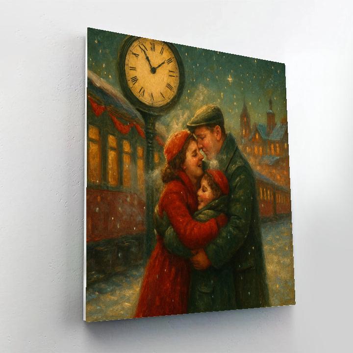 Frosted Train Station Embrace painting number kit