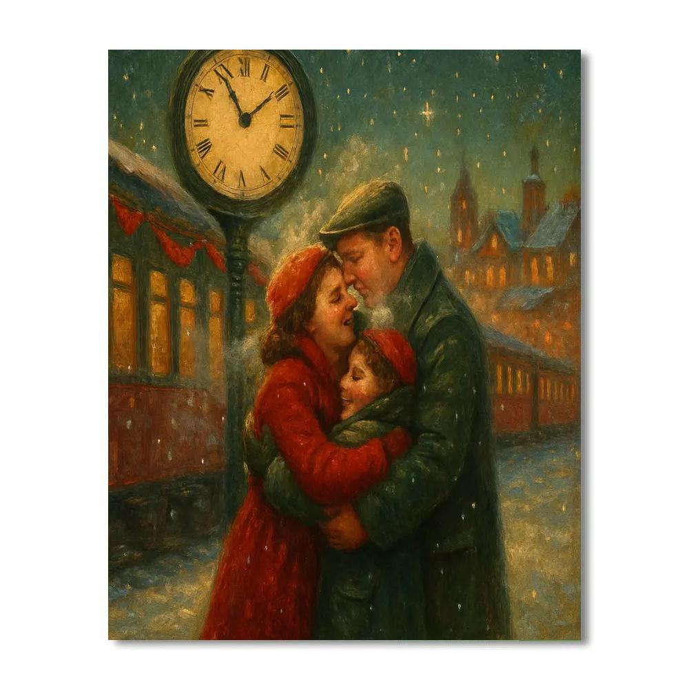 Frosted Train Station Embrace painting number kit