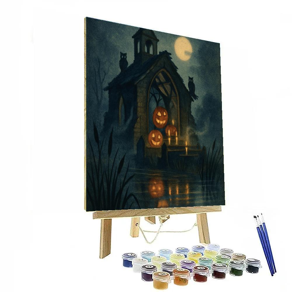 Sunken Chapel Lanterns paint by numbers