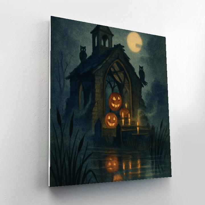 Sunken Chapel Lanterns paint by numbers