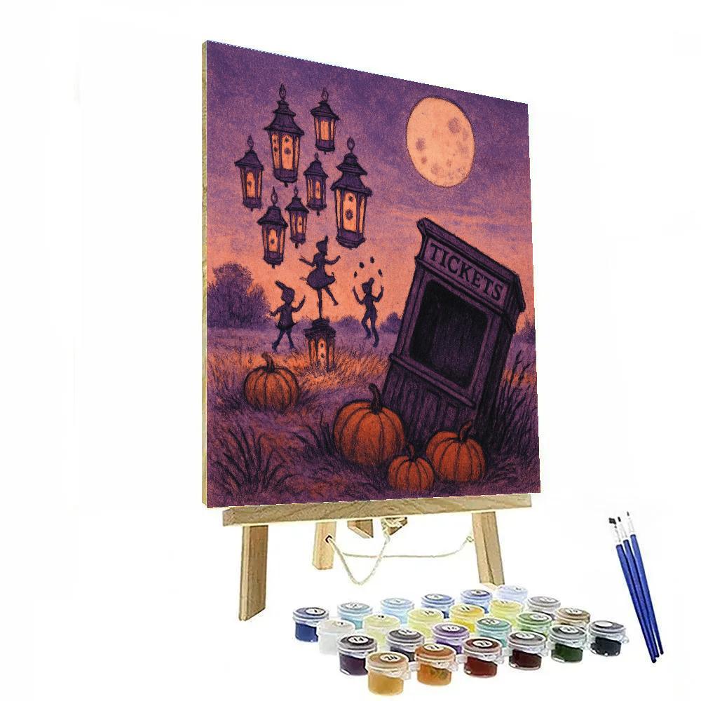 Tin Lantern Circus Field Painting by numbers kit