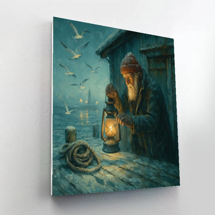 Fisherman Frost Lantern Paint by numbers kits
