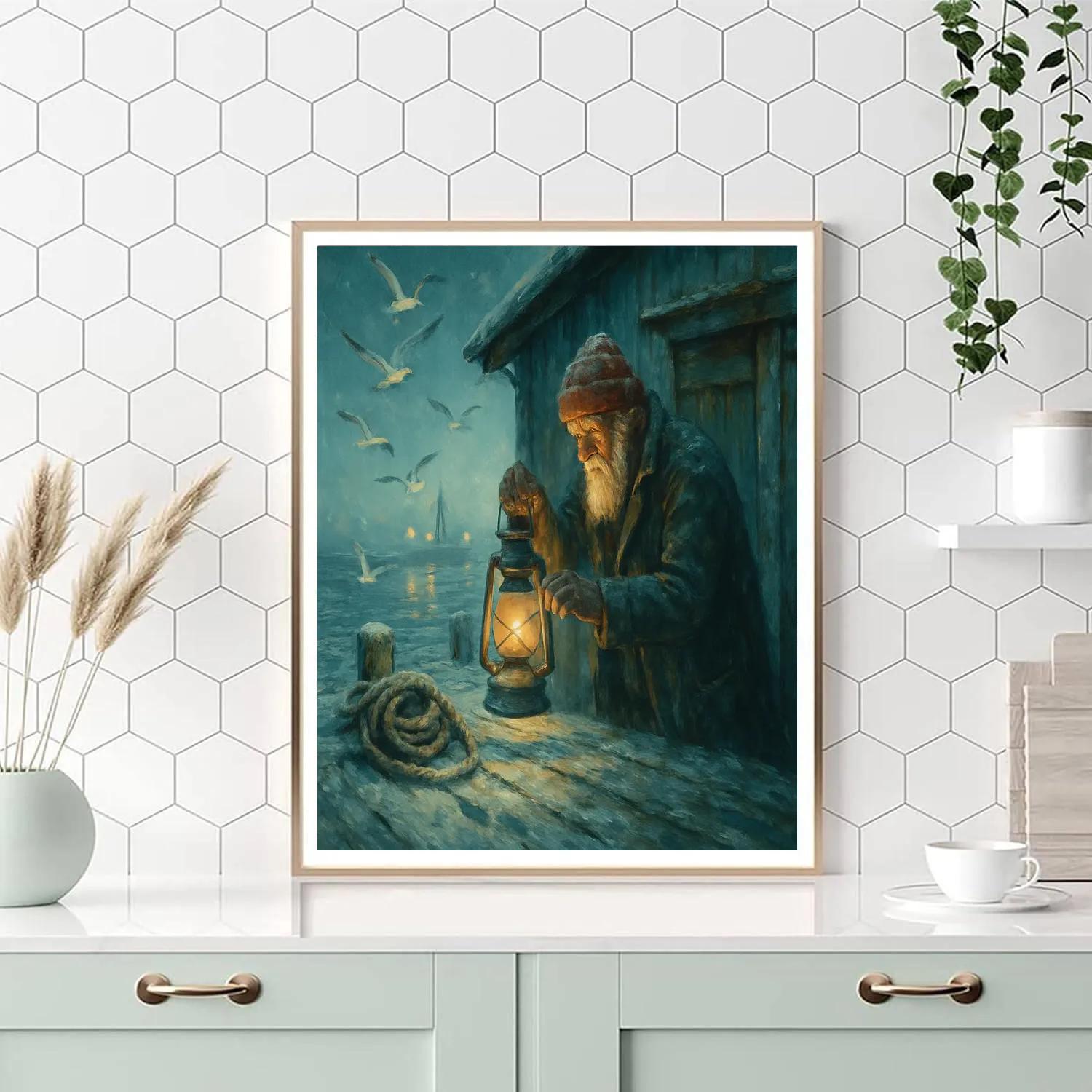Fisherman Frost Lantern Paint by numbers kits