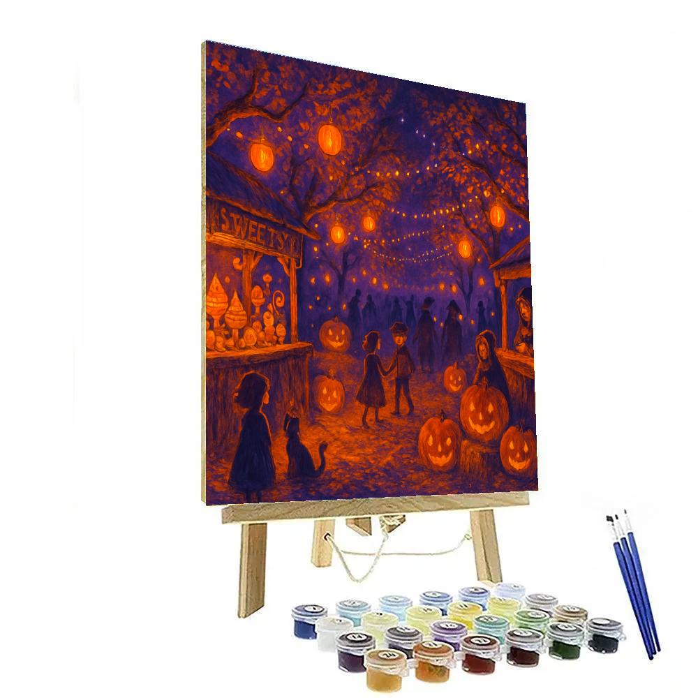 Midnight Orchard Lantern Fair paint by numbers