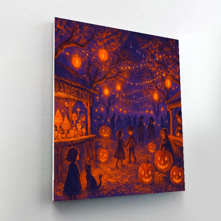 Midnight Orchard Lantern Fair paint by numbers