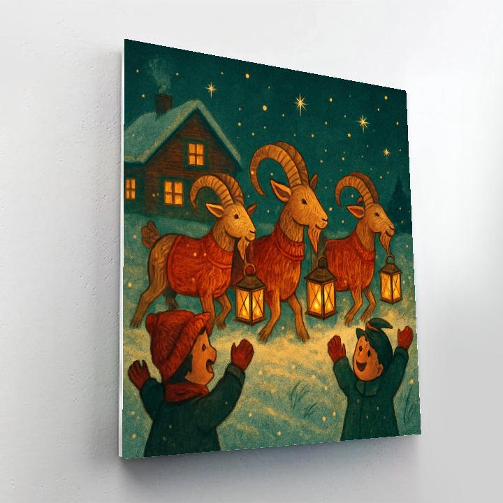 Yule Goat Lanterns Numbered painting kits