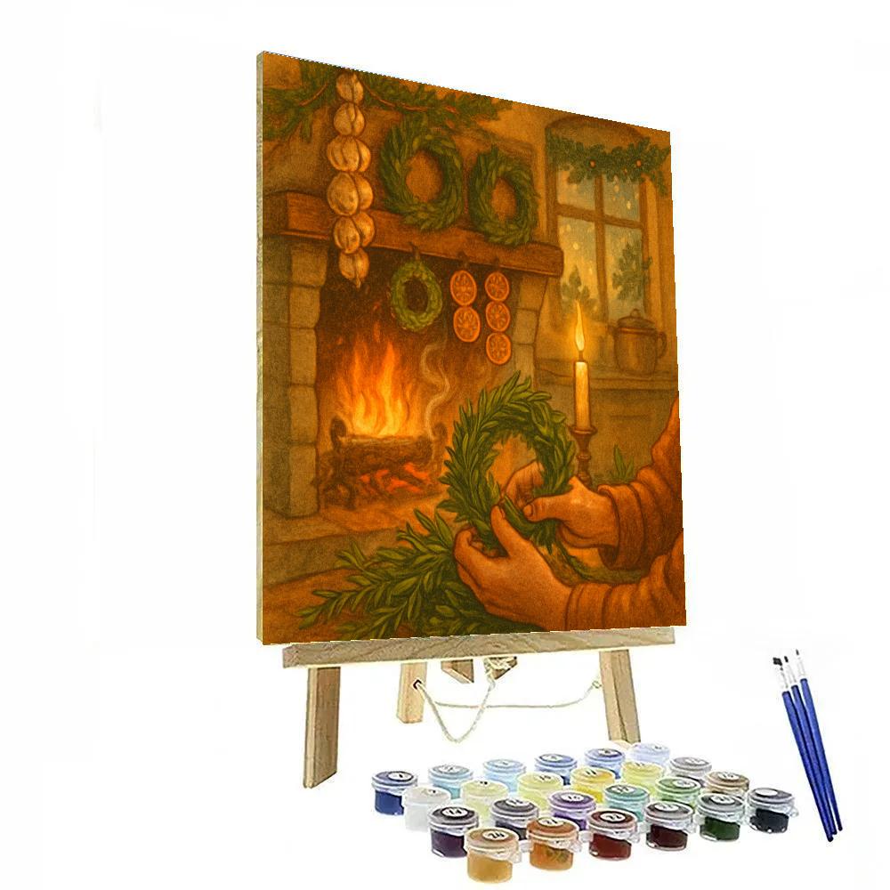 Hearthside Herb Wreath painting number kit
