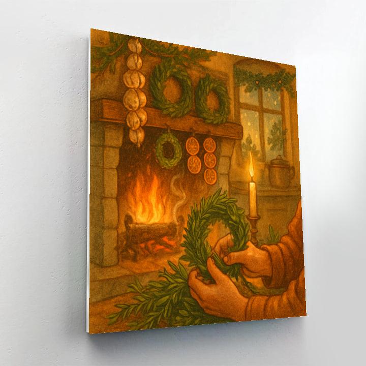 Hearthside Herb Wreath painting number kit