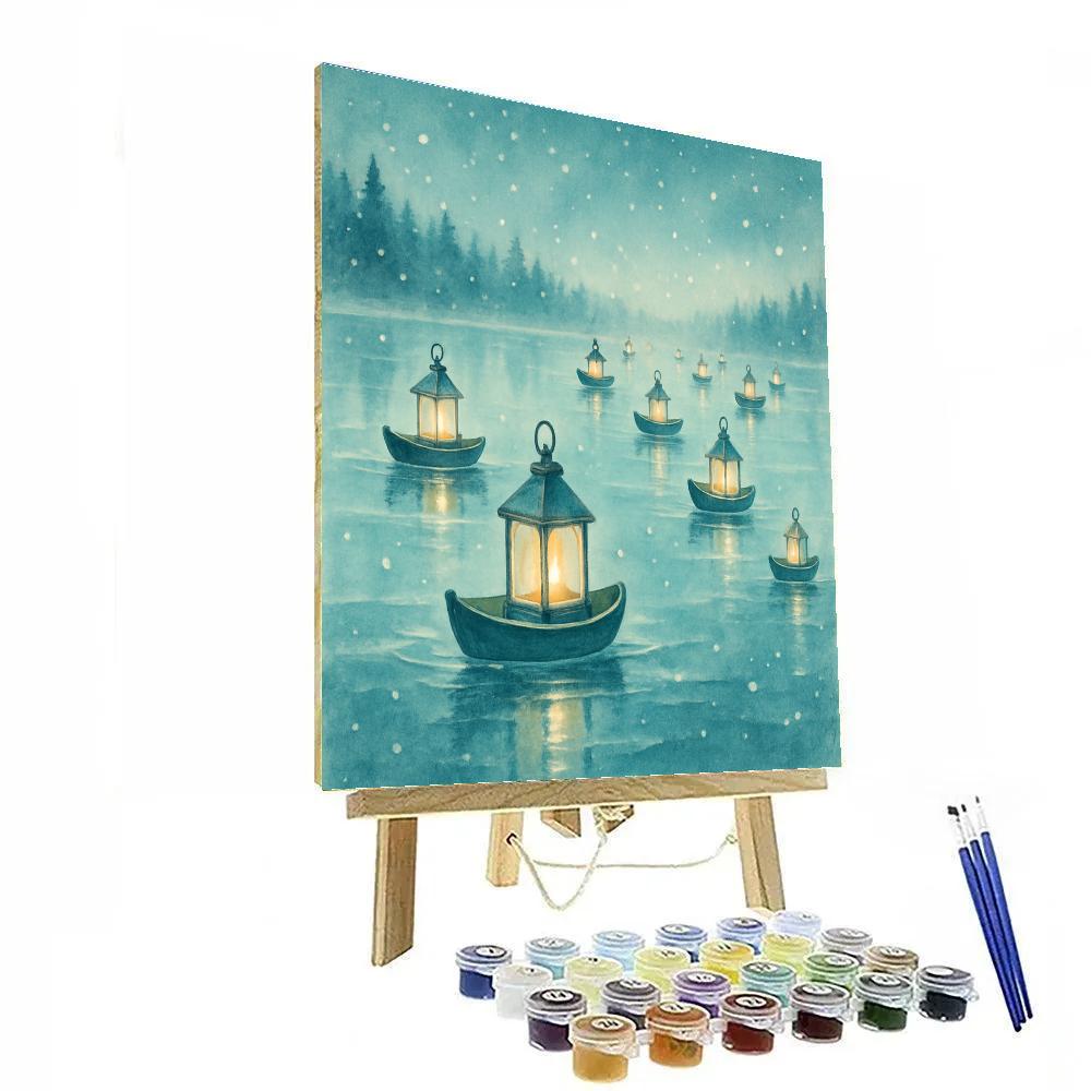 Midwinter Lantern Regatta paint by number