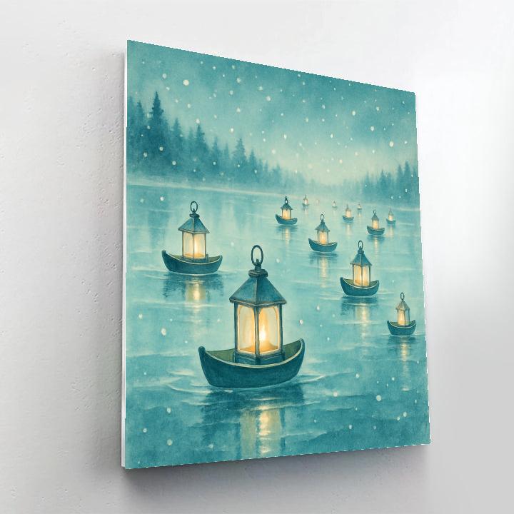 Midwinter Lantern Regatta paint by number